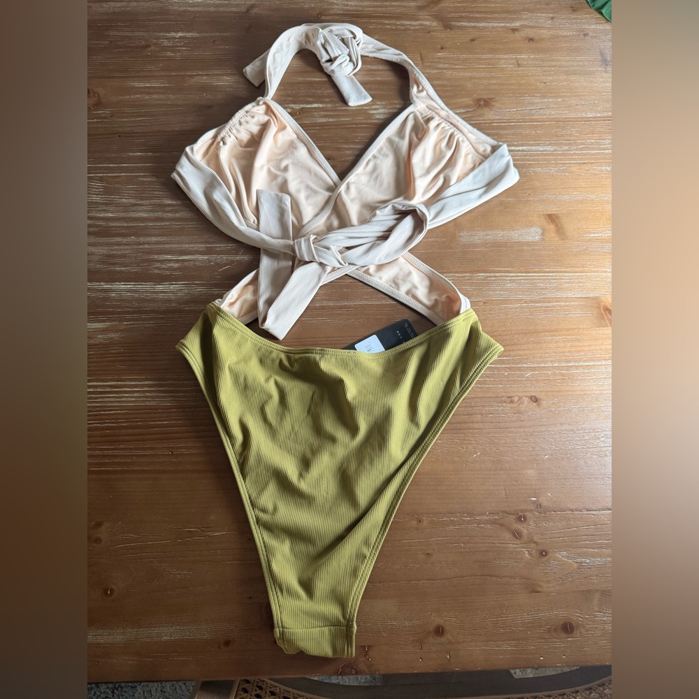 ICONSWIM Olive Ribbed Bikini Bottom - Picture 2 of 6